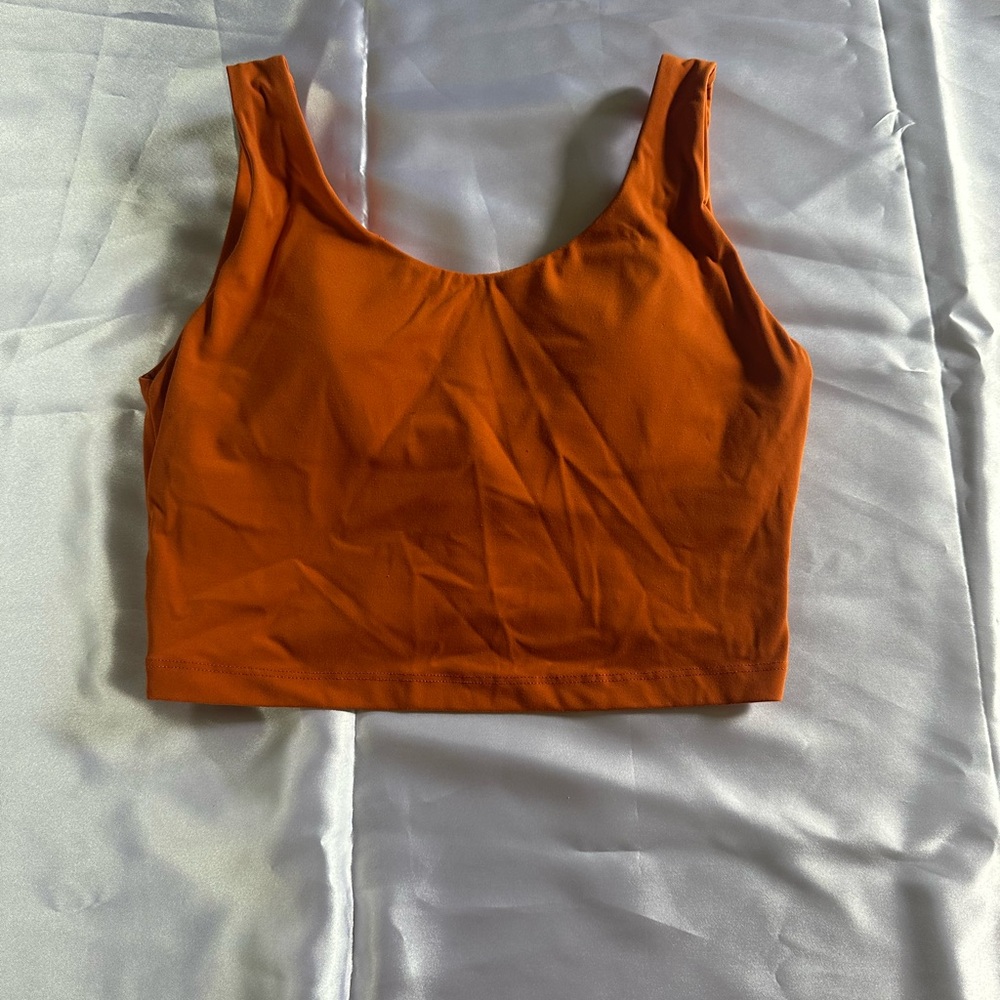 Orange Sleeveless Crop Top